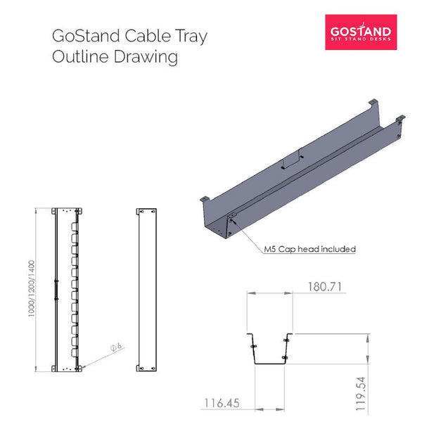Gostand cable tray